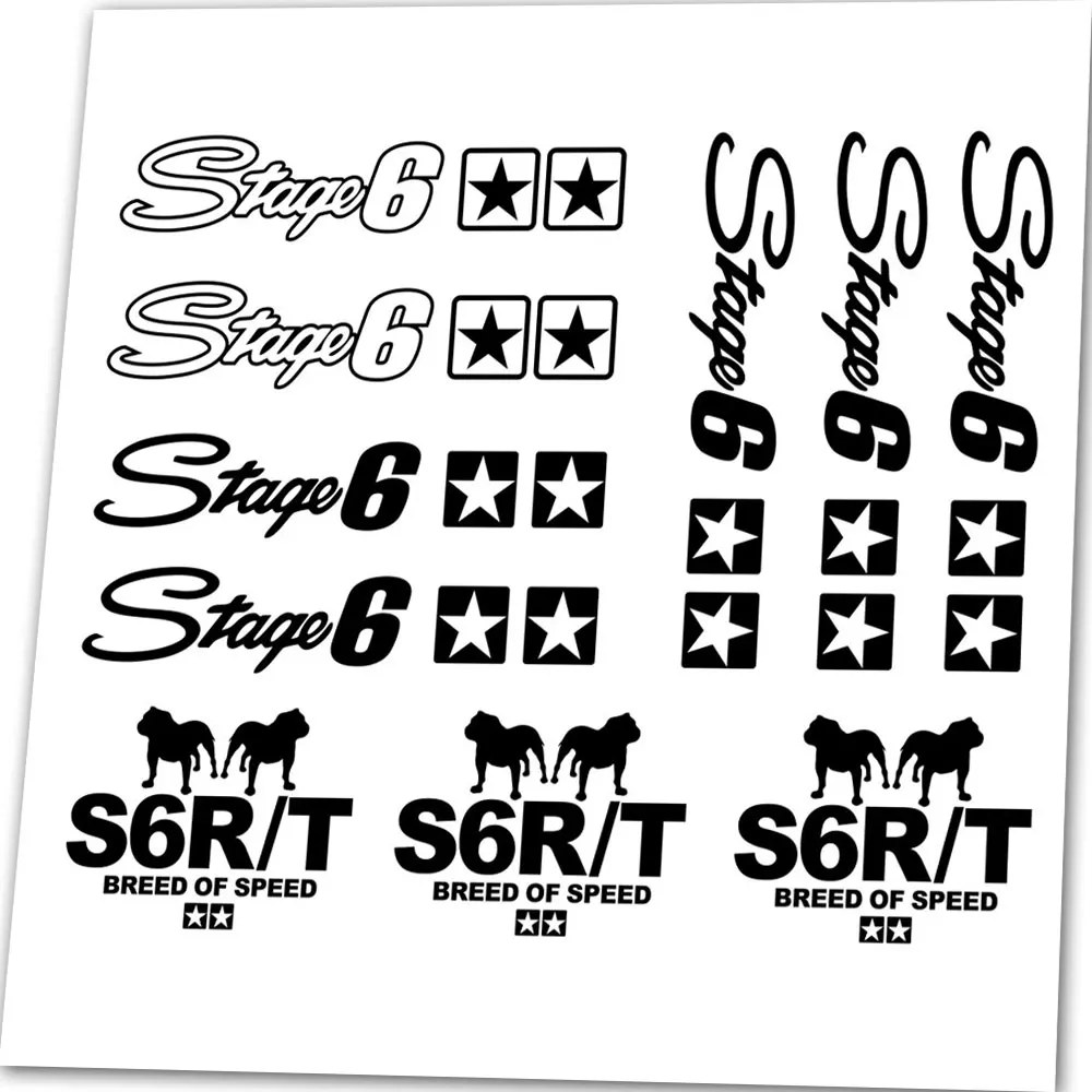 For STAGE 6 RACE RACE RACE STICKER DECAL KIT