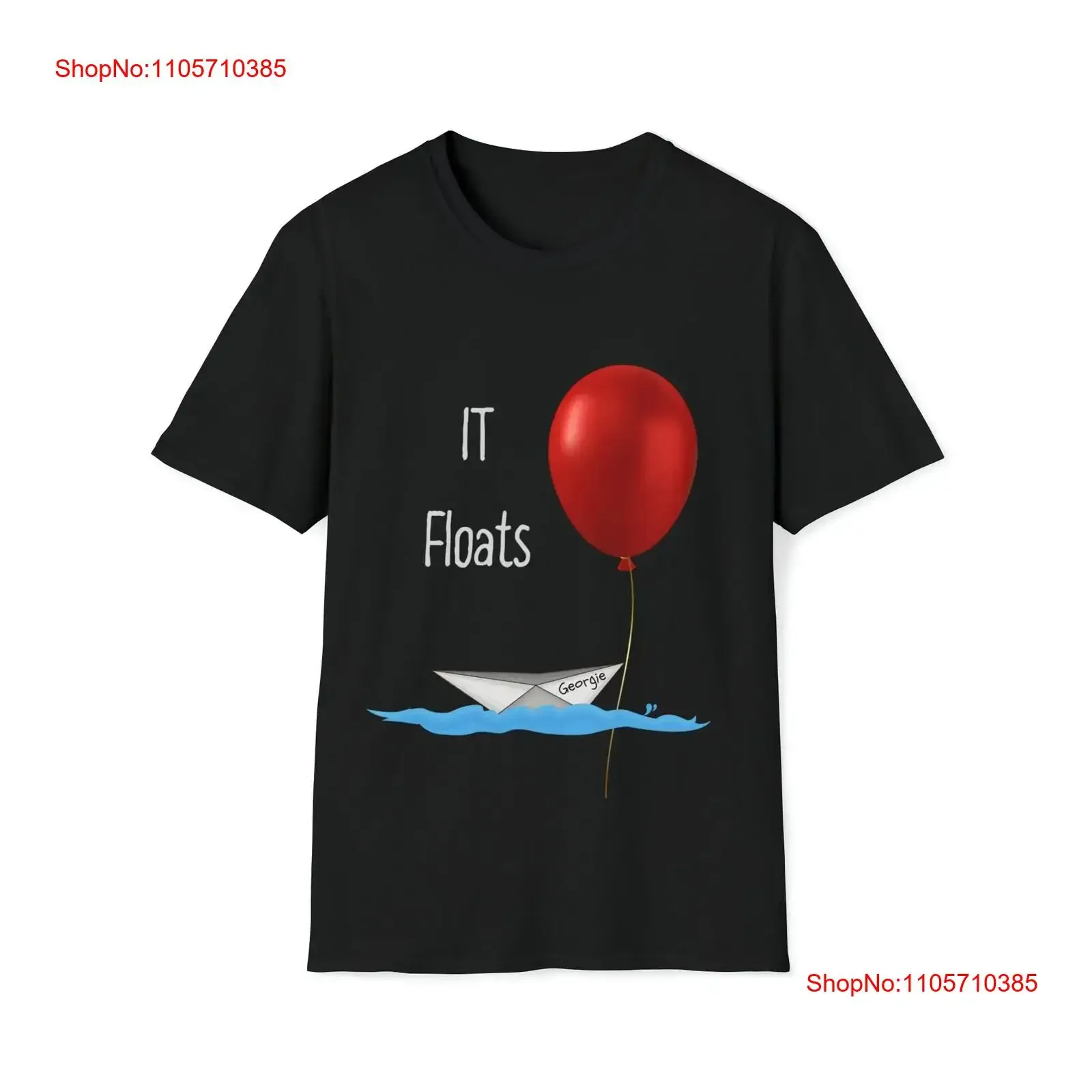 It Floats Georgie Red Balloon Softstyle T Shirt vintage Washed Versatile graphic Stylish Unisex fashion Soft Slightly
