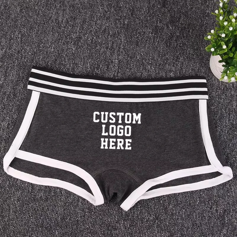 Custom Name LOGO Underwear Customized knickers Boyshort Girls Home Panties Women Comfortable Yoga Shorts Personalized Panties