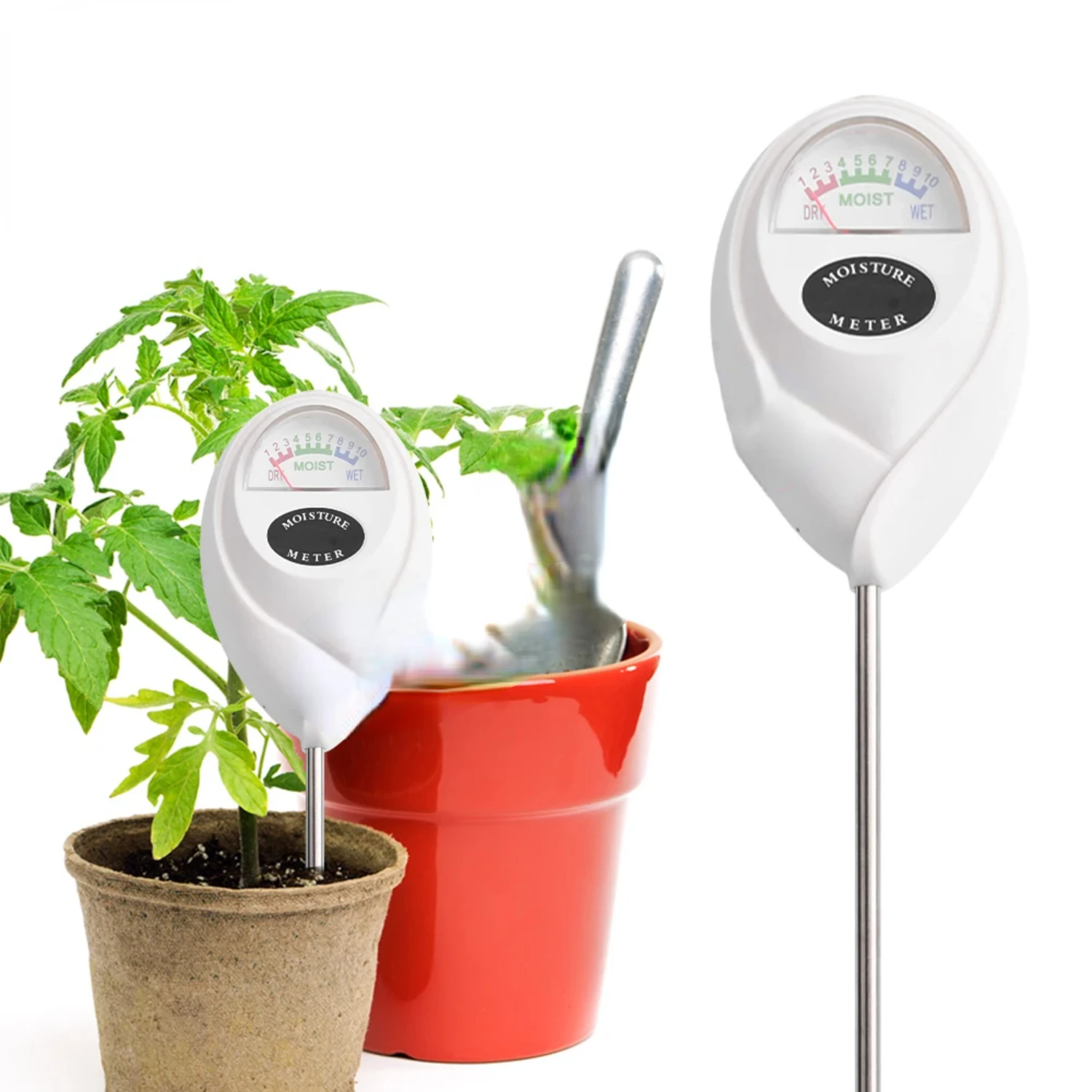 Soil Moisture Sensor Meter Detector Metal Probe Gardening Plant Flower Water Analyzer Test Instrument Hygrometer Tool