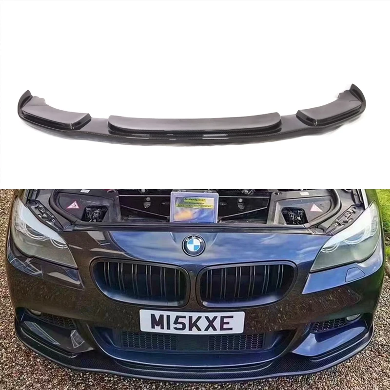 Harman style F10 F18 M-Tech True Carbon Fiber Front bumper lip front spoiler shunt For BMW 5 Series 2012-2016