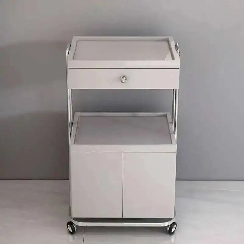 

Salon Tool Luxury Design Trolley Rolling Beauty Cart Trolley Manicure Modern Organizer Carrito Con Ruedas Salon Furniture HD50TC