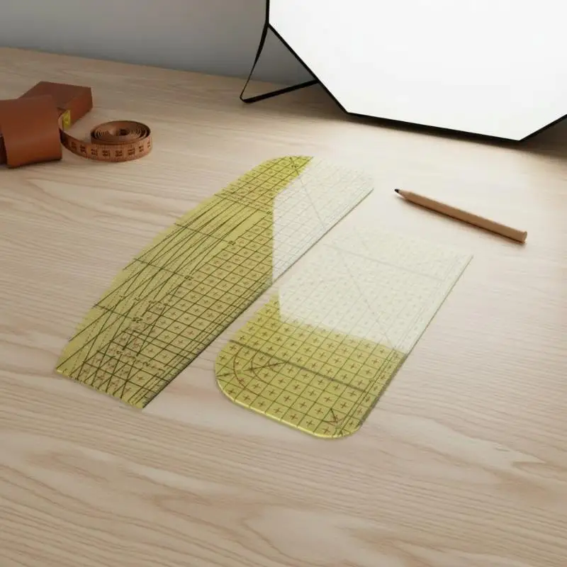 1/2Pcs Acrylic Sewing Ruler Set High Precision Grid Clear Scale For Quilting Dressmaking Crafts
