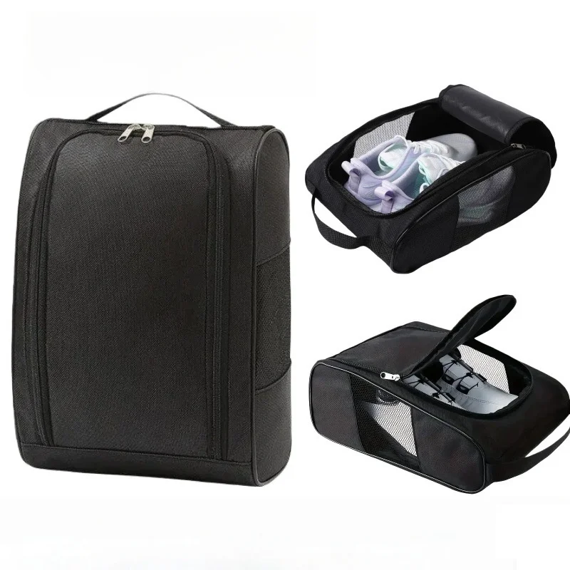 New Portable Golf Shoe Bag Oxford Cloth Shoe Carrier Bags Breathable Lightweight Golf Handbag Dustproof Football Tennis Shoe Bag