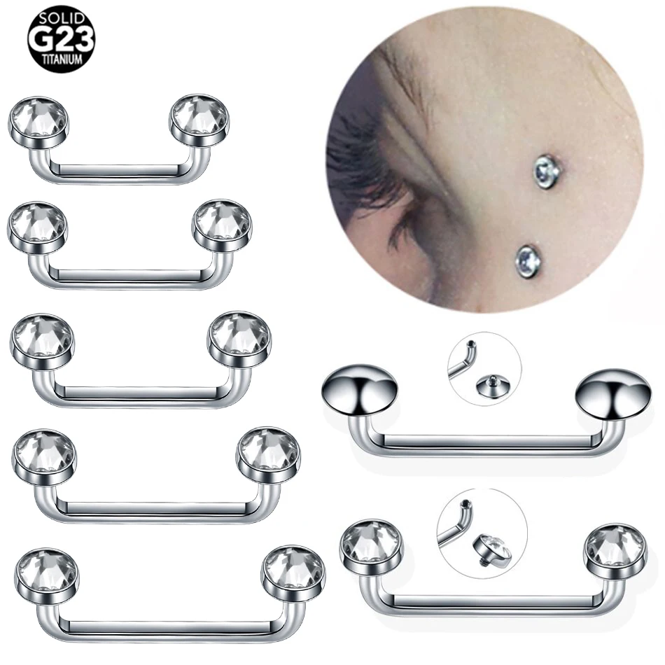 10pcs/lot Titanium CZ Surface Barbell Micro Dermal Piercings Crystal Hide-in Skin Diver Micro Dermal Anchor Piercing Sex Jewelry