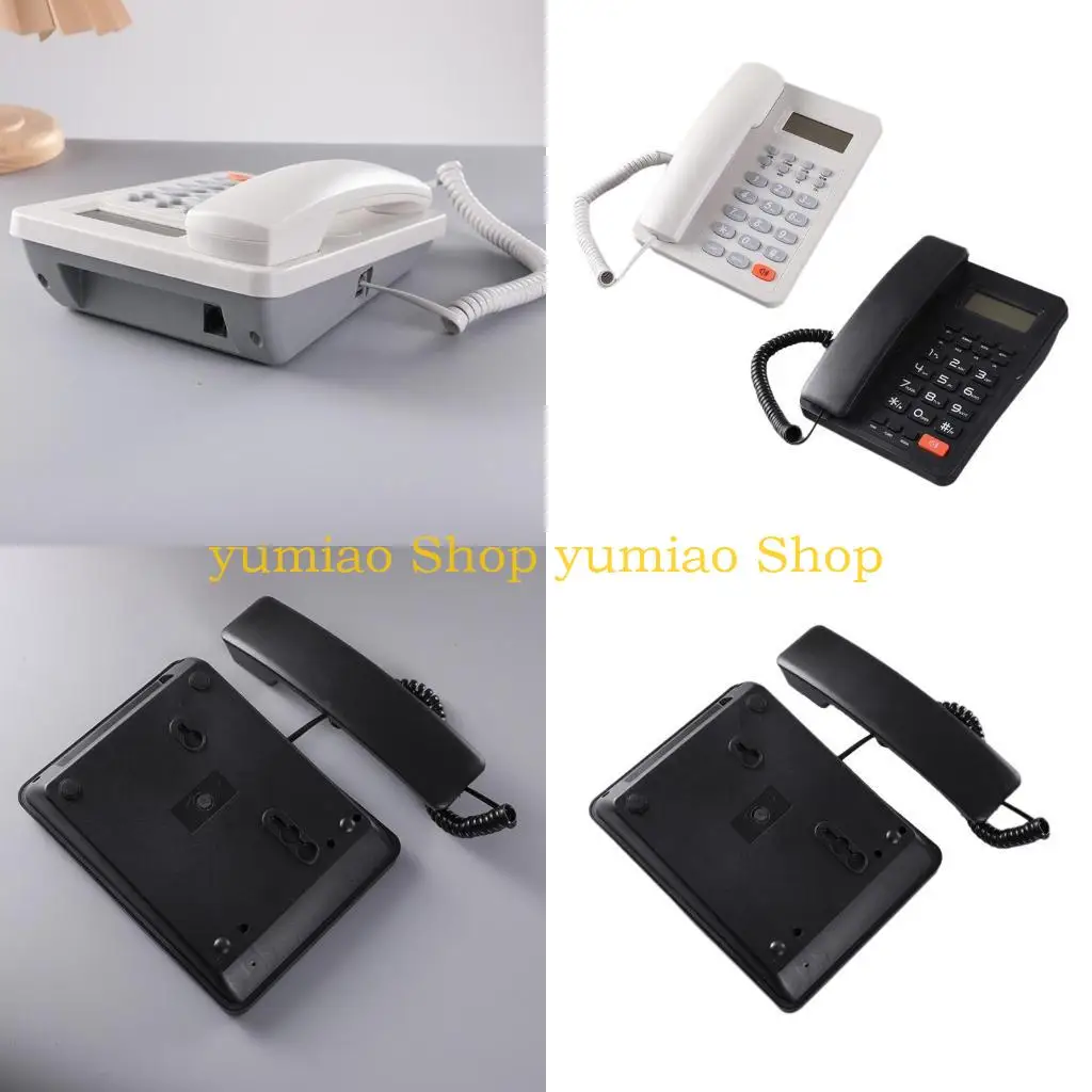 587B Corded Telephone with Speaker Display Landline Phone Big Button Landline Phones