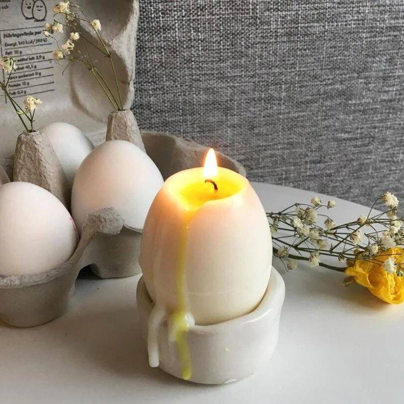 Mini Egg Shape Silicone Candle Mold for Handmade Desktop Decoration Gypsum Epoxy Resin Aromatherapy Candle Silicone Mould