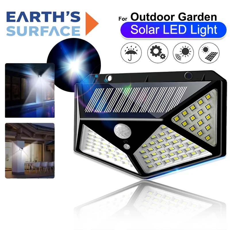 Multifunctional Solar LED Lamp Garden Decoration Solar LED Light Waterproof Sunlight Powered Spotlight Motion Sensor for Outdoor