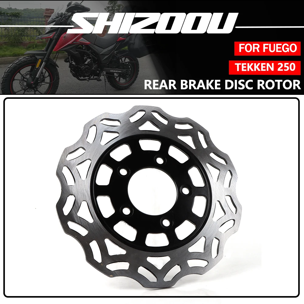 Disco de Freno Trasero para Motocicleta SHIZOOU, para Fuego Tekken 250, Discos de Freno de Motor Tekken250, 220 mm de Diámetro