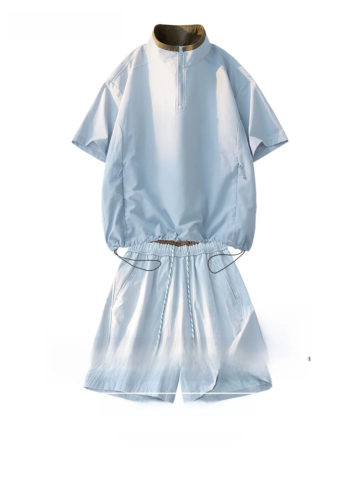 conjunto-deportivo-de-verano-para-hombre-genio-lamode-sensacion-fresca-transpirable-con-media-cremallera-manga-corta-y-pa