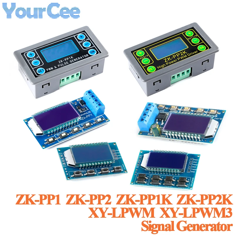 High-power PWM Generator Pulse Mode Dimming Speed Control Module Adjustable Cycle Delay PP2/PP2K Drive LED Motor Load ZK-PP1K