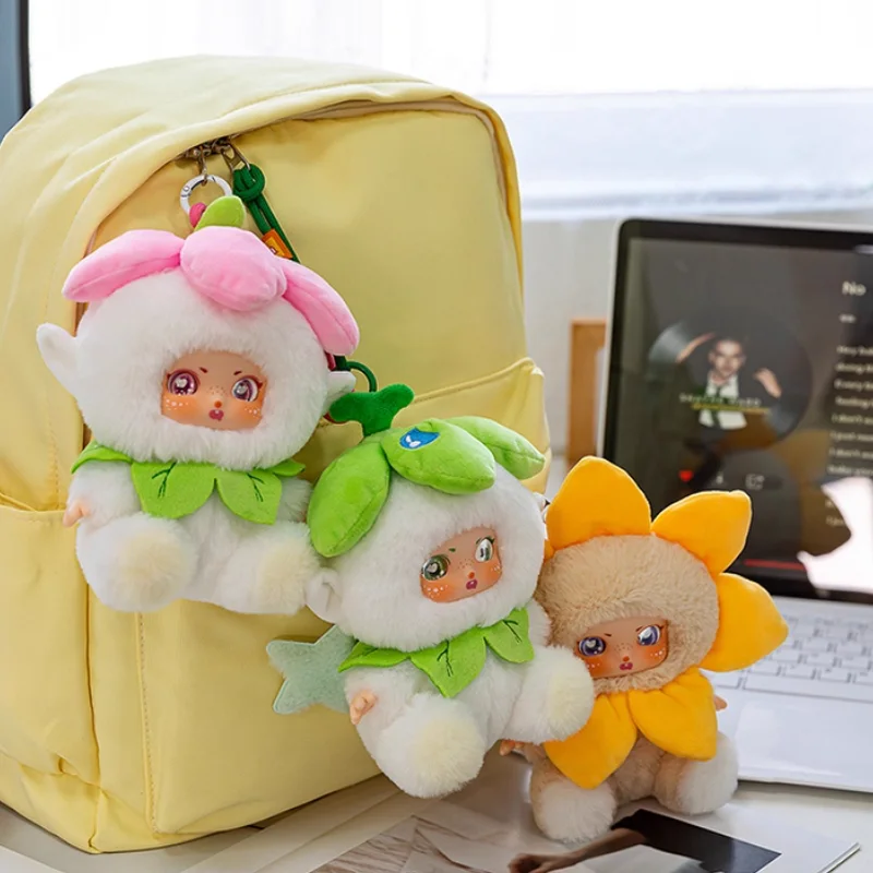 

14cm Kawaii Sunflower Elf Doll Plush Toy Cute Figure Keychain Bag Backpack Pendant Kid's Gift Trendy Blind Box Plush Surprise