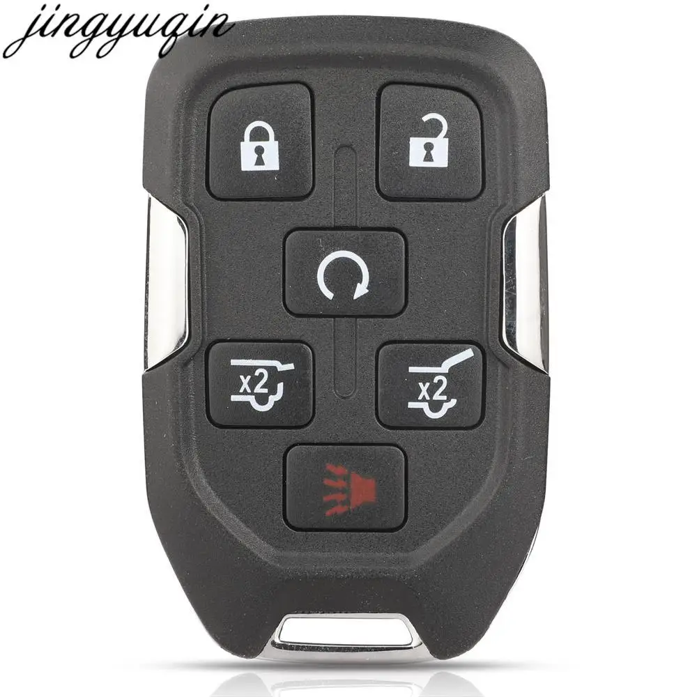 Jingyuqin 5pcs 6BTNS Remote Key Case Shell For Chevrolet Colorado Suburban Silverado Tahoe GMC Yukon XL 1500 2500 3500 Terrain