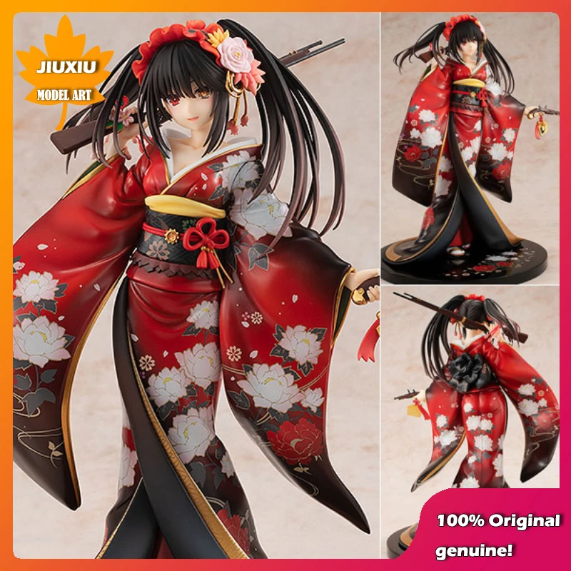 100% Original:DATE A LIVE tokisaki kurumi kimono 23cm PVC Action Figure Anime Figure Model Toys Figure Collection Doll Gift