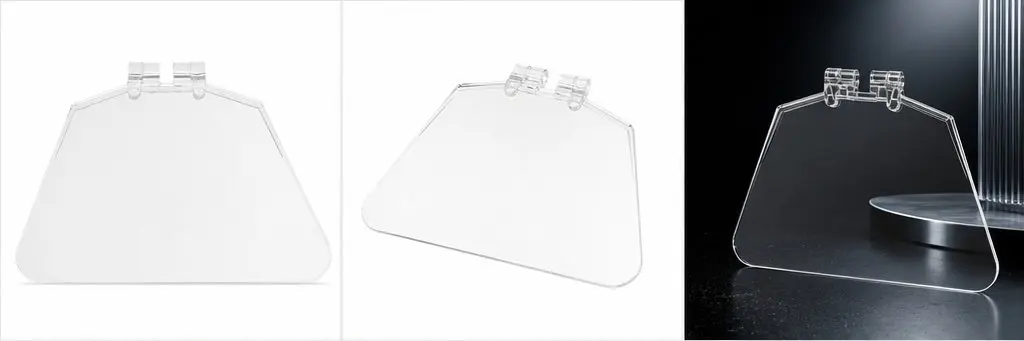 6Pcs Clear Plastic Grinder Shield for Bench Angle Grinders High-Visibility Debris Protection Curved Safety Guard Replacement Kit