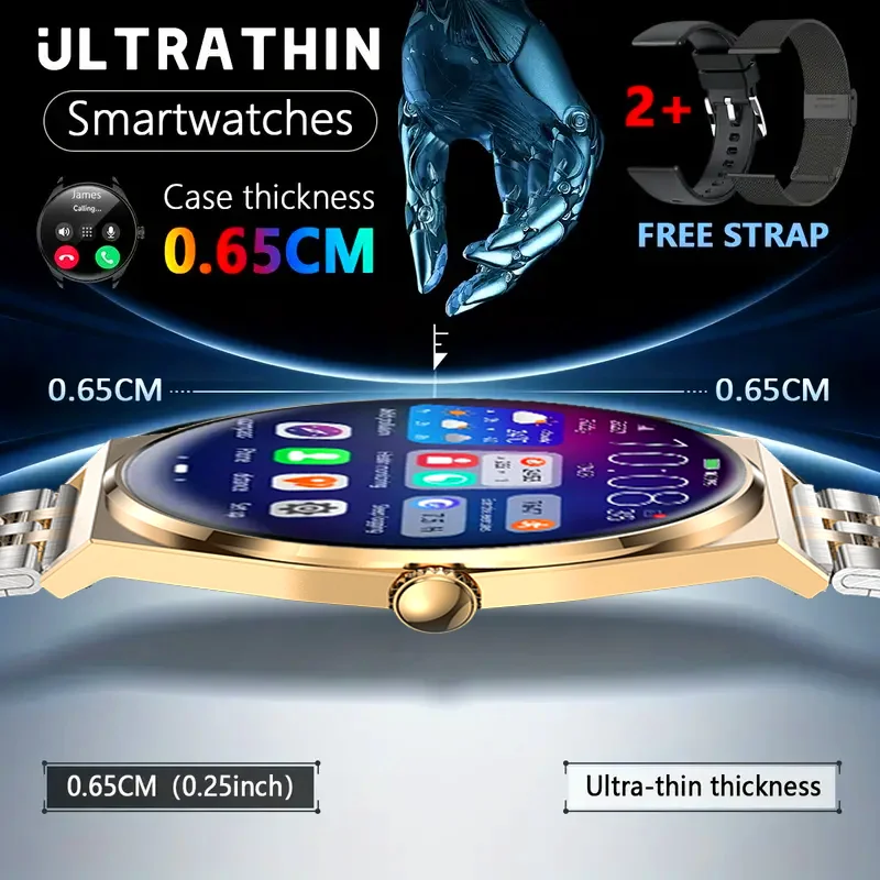 New Ultra-Thin Smartwatch 1.43“ 100+ Sports Mode Heart Rate Detection and Weather Making It A Suitable Sports Watch For Women