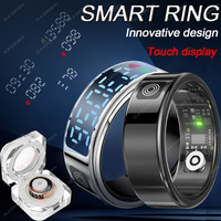 Smart Ring with Display Screen and Touch, Health Manager, Gesture Swipe Video, 5 ATM Waterproof For Men Women Smartring 2025 New