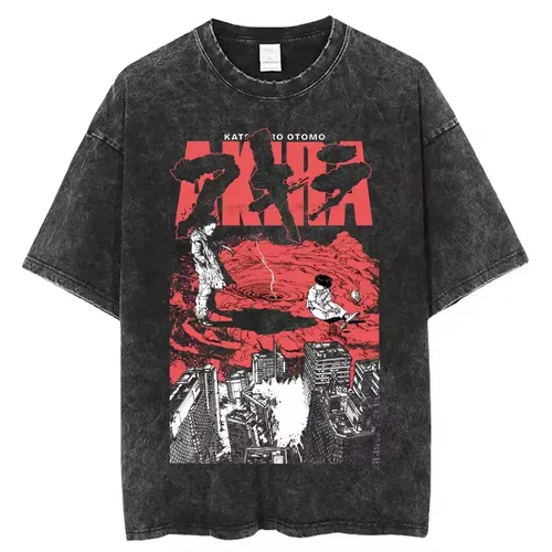 Imagen 2 del producto Vintage Wash Do Old Anime japonés llegada Ropa para Hombre camiseta Homme Camisetas gráficas hombres camiseta para Hombre Ropa Hombre 50866
