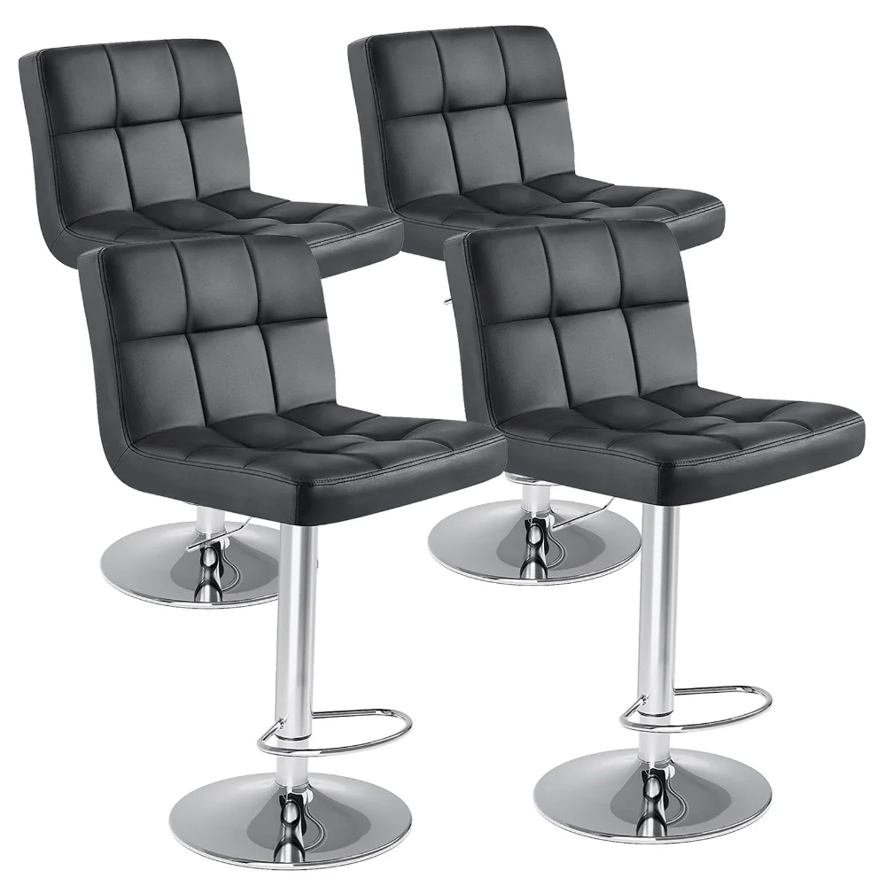 

Bar Stools Set of 4, Armless Hydraulic Adjustable Swivel BarStools for Kitchen Island,Dining chairs, living room chairs