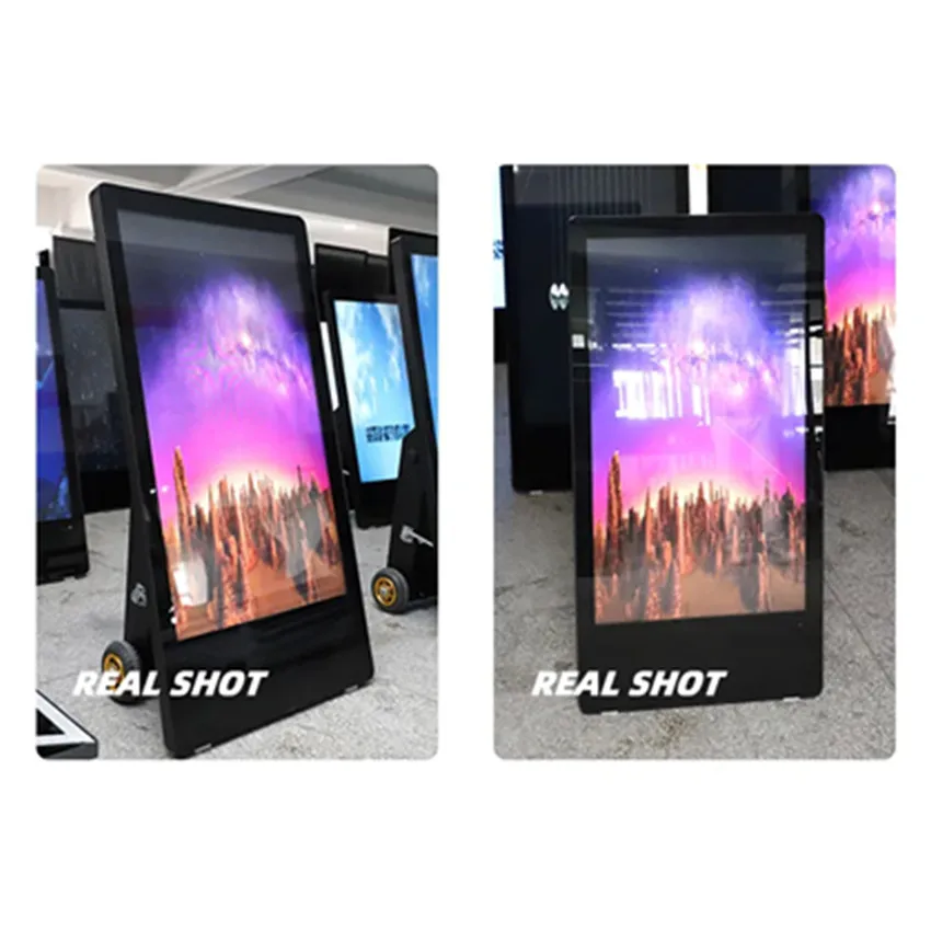43-дюймовый открытый ЖК-киоск, плакатная панель, портативный дисплей Full HD, цифровая вывеска с питанием от батареи