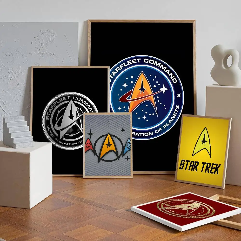 Star T-Treks logo Movie Sticky Posters Whitepaper Sticker DIY Room Bar Cafe Posters Wall Stickers