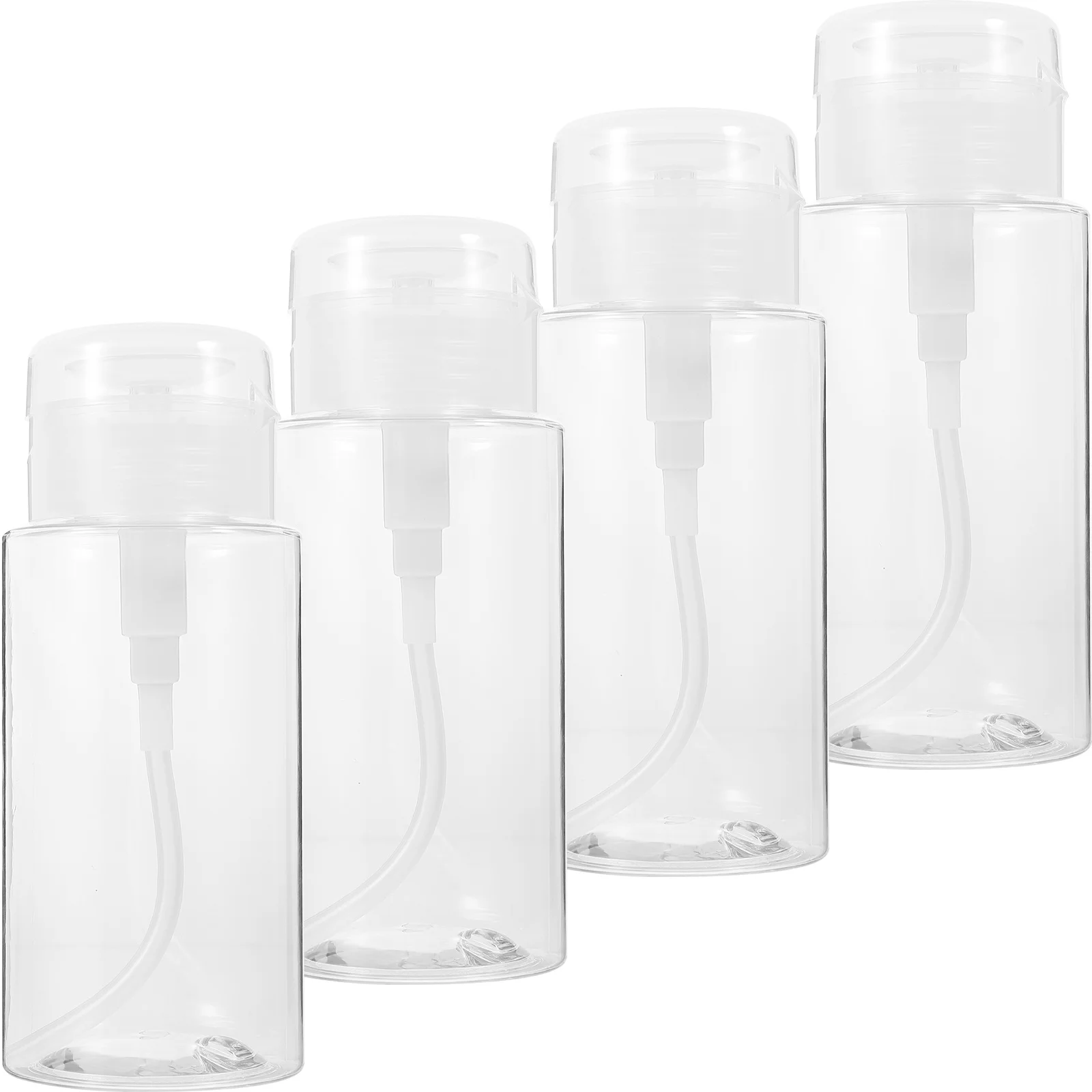 4 pezzi durevoli pressatura dispenser di liquidi bottiglie vuote multiuso per rimuovere lo smalto trucco toner push down pompa dispenser