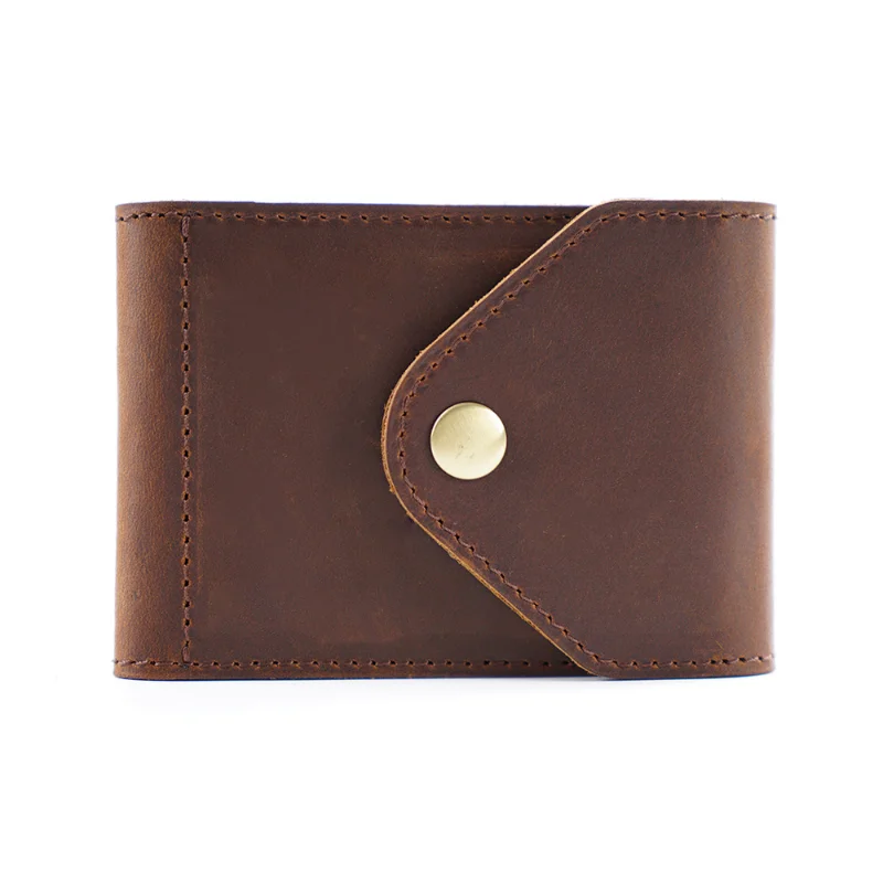 Genuine Leather ID Card Holder Driver License Cover Crazy Horse Leather Ancient Design Fashion Card Case Slim Wallet