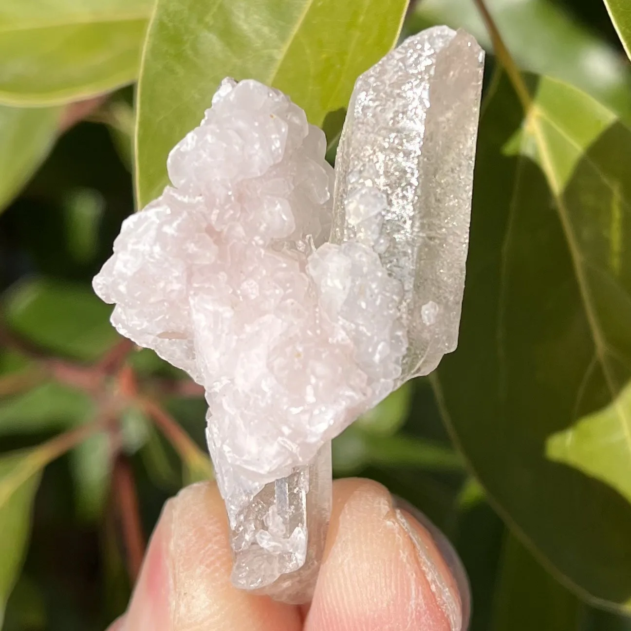 Natural twin crystal pillars and calcite symbiotic crystal cluster specimens Feng Shui energy healing stone