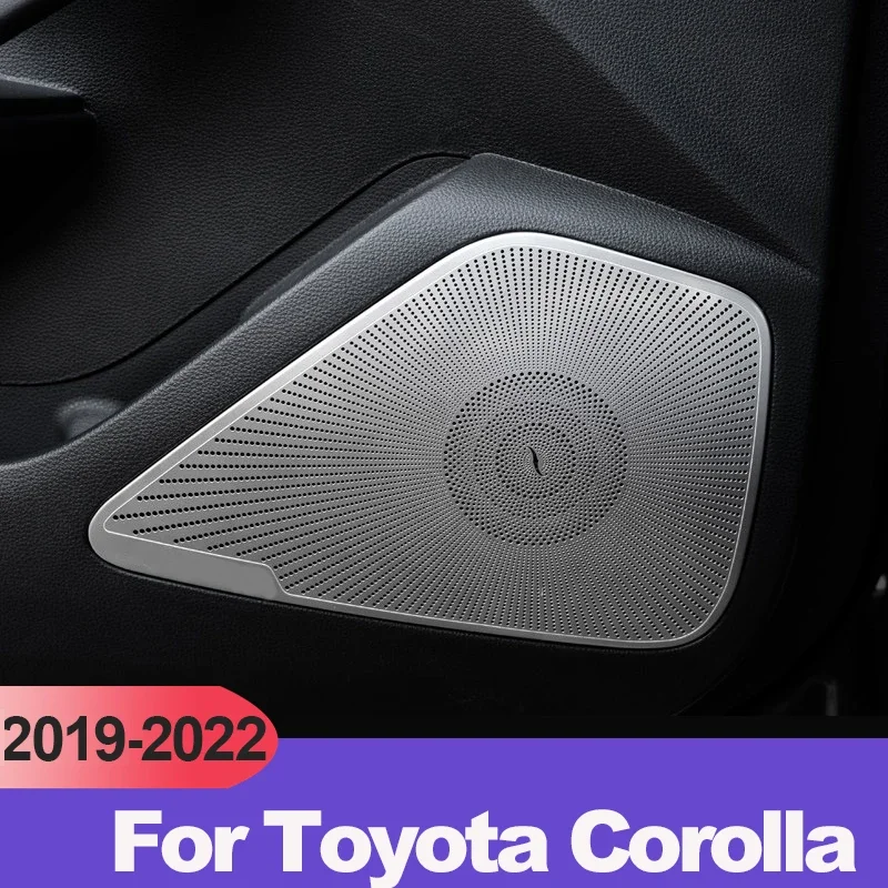 

Для Toyota Corolla 2019-2021 2022 2023 2024 E210 автомобильный дверной звук из нержавеющей стали, стерео аудио, твитер, крышка динамика, аксессуары