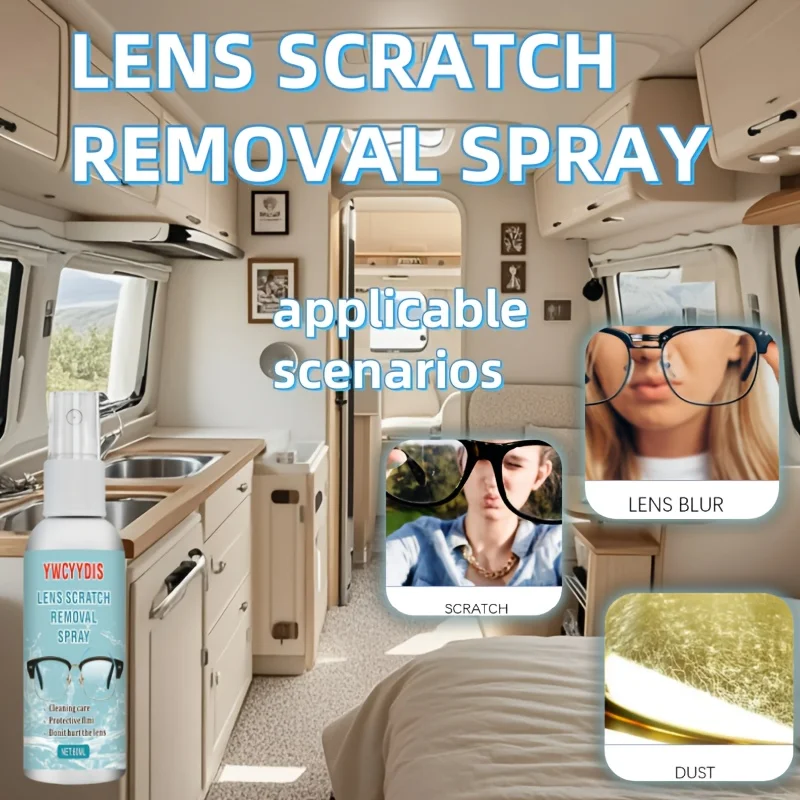 YWC Lens cleaning spray to prevent fogging 60ml - Streak-Free for Glasses, Windows & Cameras, Travel-Size for Drivers/Home Use