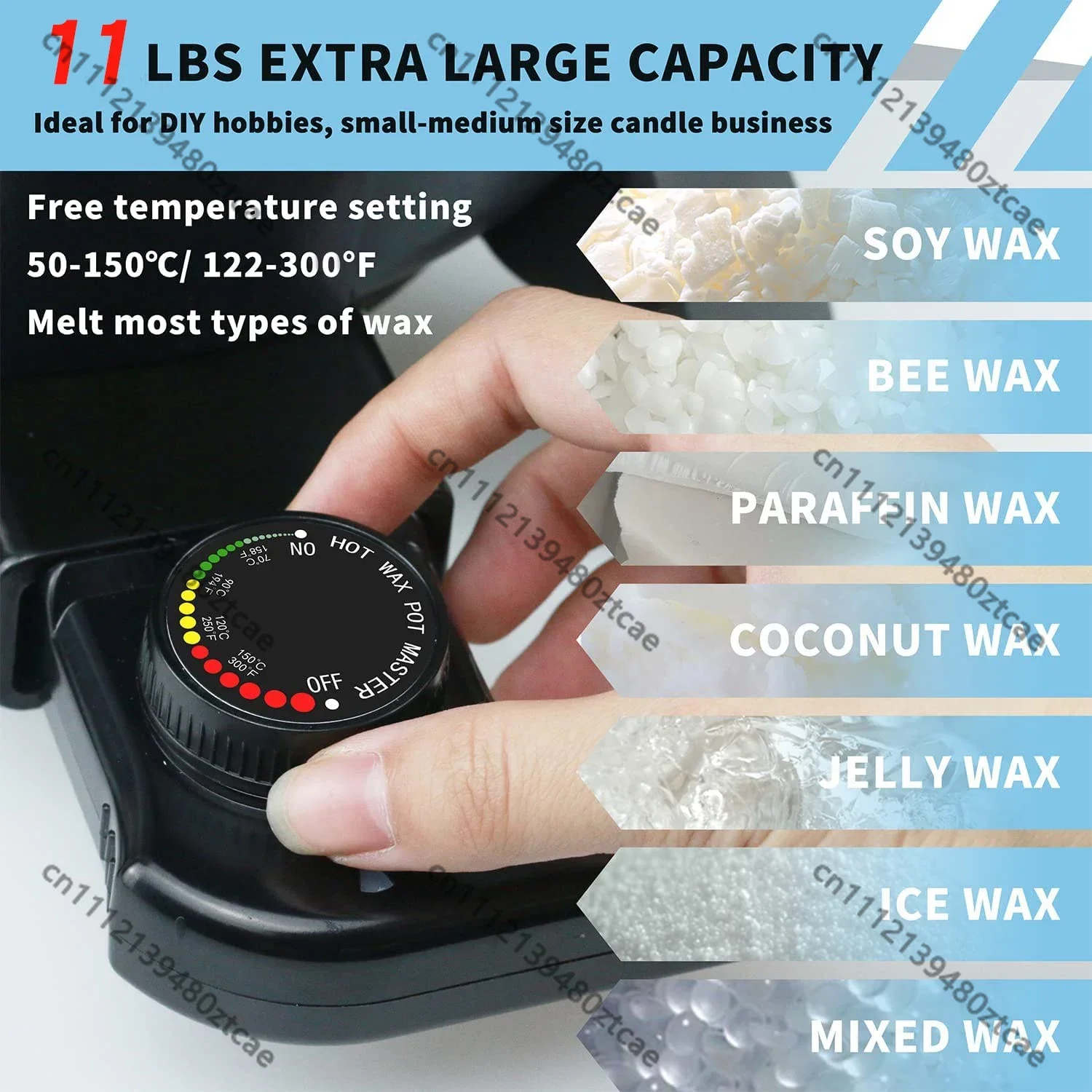 Large Capacity 5L Electric Candle Melter, Non-Stick Wax Melting Electric Heating Wax Boiler, Professional Candle Making Supplies