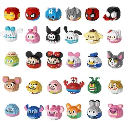 Stitch Marvel Disney Building Blocks hello kitty Cartoon Character Assembled Model building block Dolls Toys Children Gifts