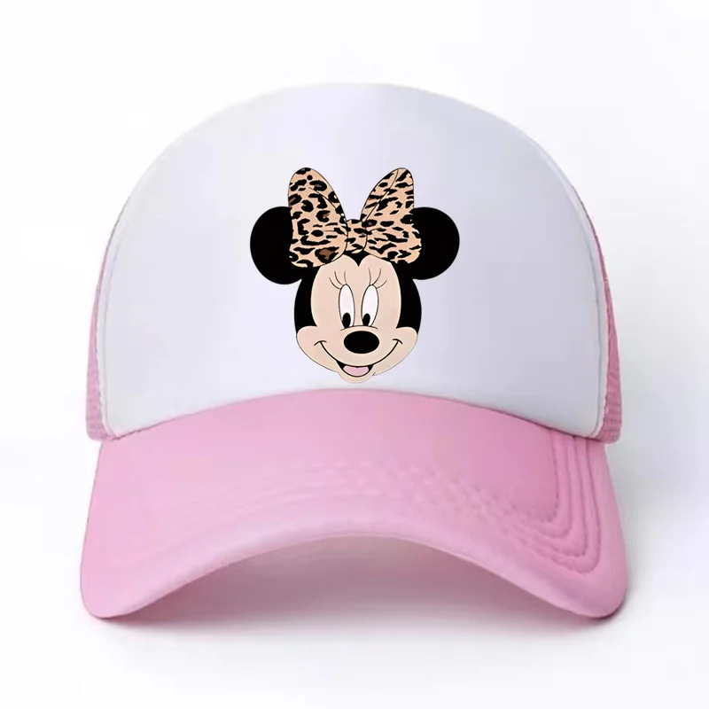 

Anime Minnie Cute Print 6Y-15y Kids Teen Visor Baseball cap Boys Girls Student Sports Travel Fashion Trend Charming Sunny Casual