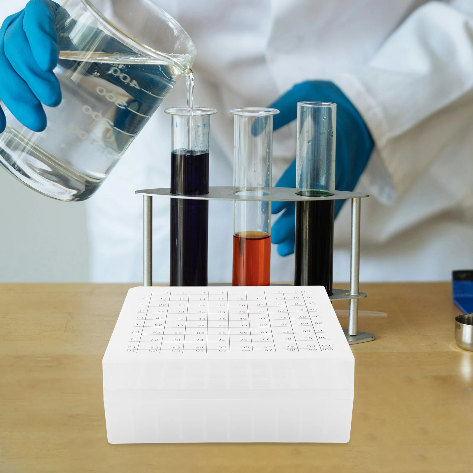 

Cold Storage Test Rack Holder 1.8ml 2ml 5ml 10ml Plastic Freezer Vial Multicompartment Tube for Sample