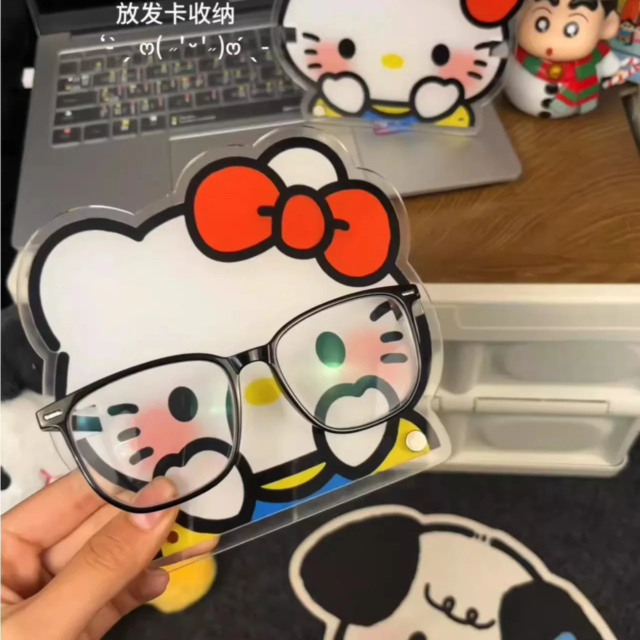

hello kitty cute my melody pacchard glasses storage rack cute desktop acrylic hairpin storage rack to give friends small gifts