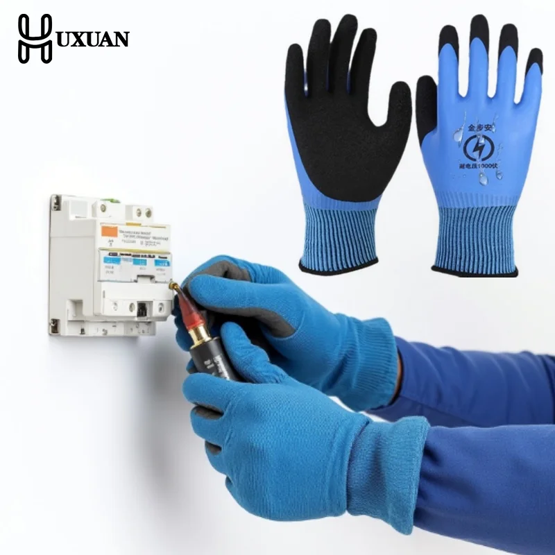 1 Pair 1000V Rubber Touch Screen Insulation Glove Industrial Ultrathin Electrician Insulating Gloves Withstanding Voltage