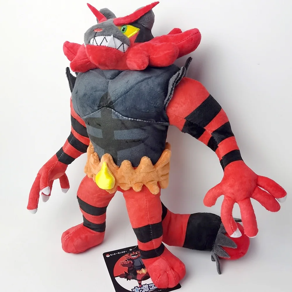 Pokemon lendas incineroar 13 "brinquedo de pelúcia, escarlate violeta interruptor jogo fogo tigre teddy espada escudo pelúcia animal dos desenhos animados boneca