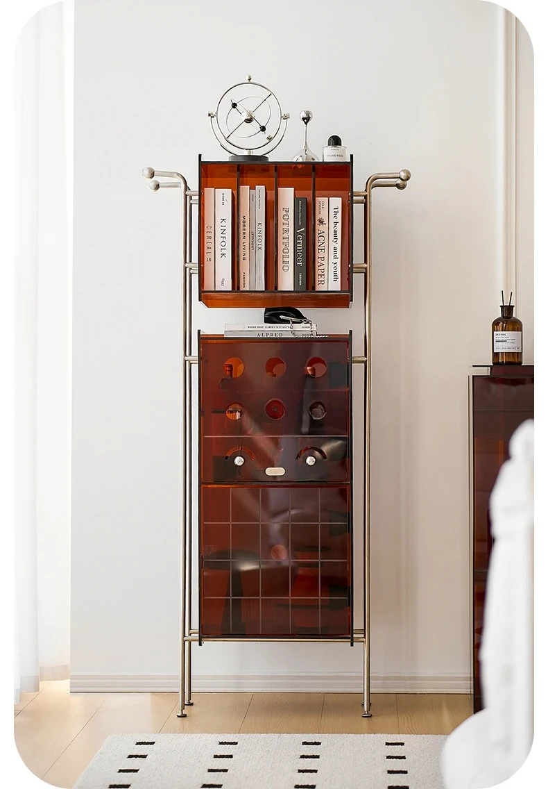 

Modern simple living room TV sofa side cabinet French creative decoration magazine rack storage cabinet