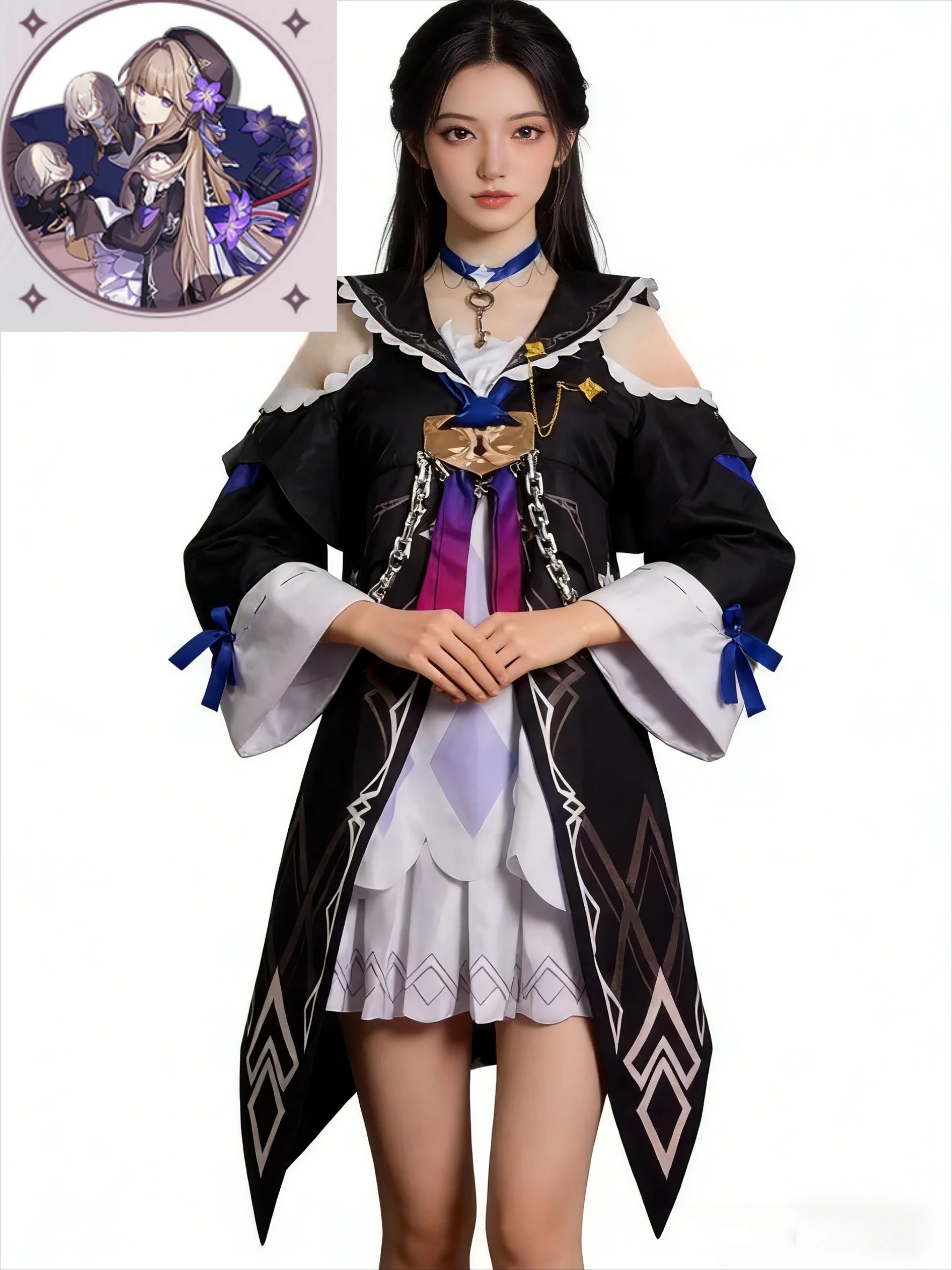 

Game Herta Cosplay Honkai Star Rail Costume Game Honkai Star Rail with Halloween Role-play Costume for Adult Full Set and Wig
