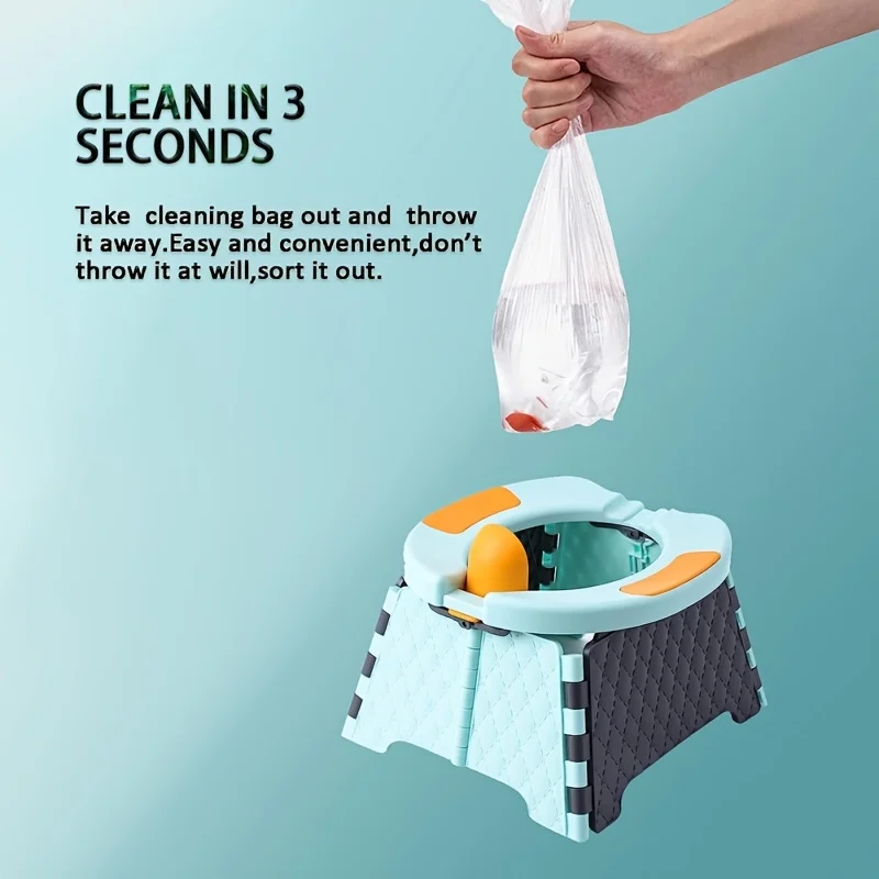 Портативный горшок для путешествий малышей, детский дорожный горшок, тренировочный стул с дорожной сумкой, детский туалет для улицы, в помещении, легко чистится