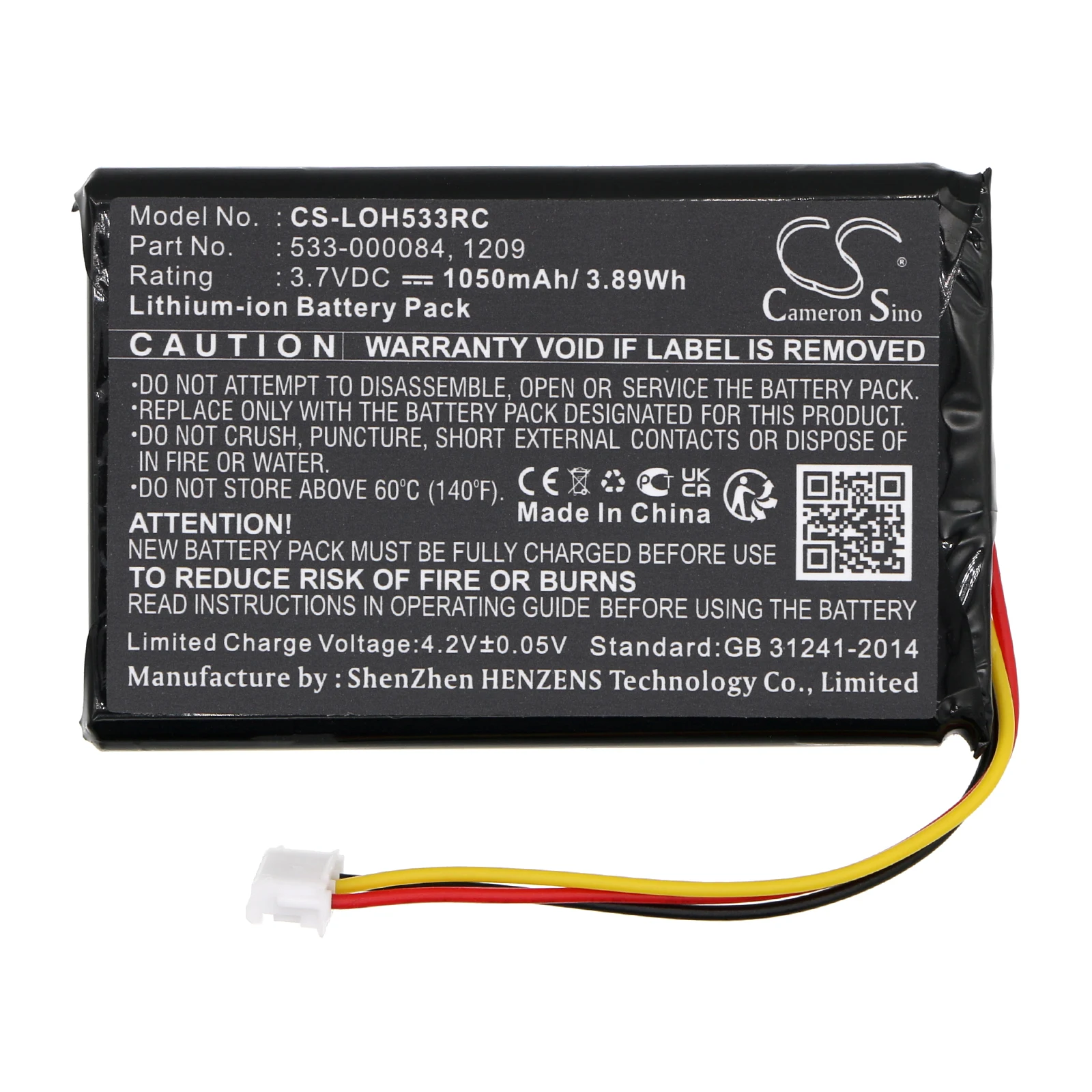 

1050mAh 3.7V 3.89Wh Remote Control Li-ion Battery for Logitech 533-000084 1209 533-000083 Harmony Touch / Ultimate 915-000198