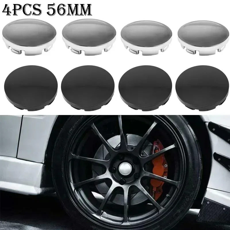 

4Pcs 56mm Car Vehicle Wheel Hub Center Cap Cover ABS Vehicle Tyre Tire Rim Cover Protector Decorations Car Wheel Center Cap