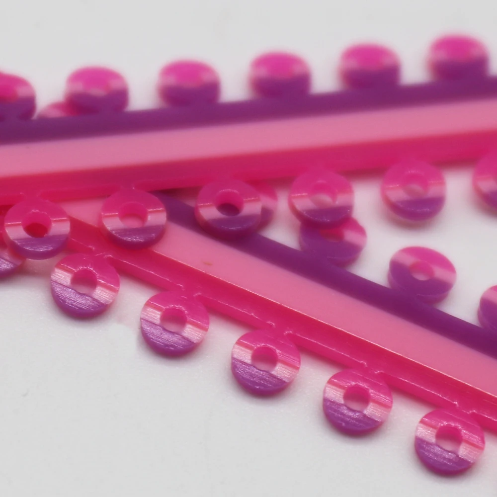 

400Pcs/Box Dental TRI Color Elastic Ligature Ties Rubber Bands Orthodontic Rings for Teeth Braces Brackets