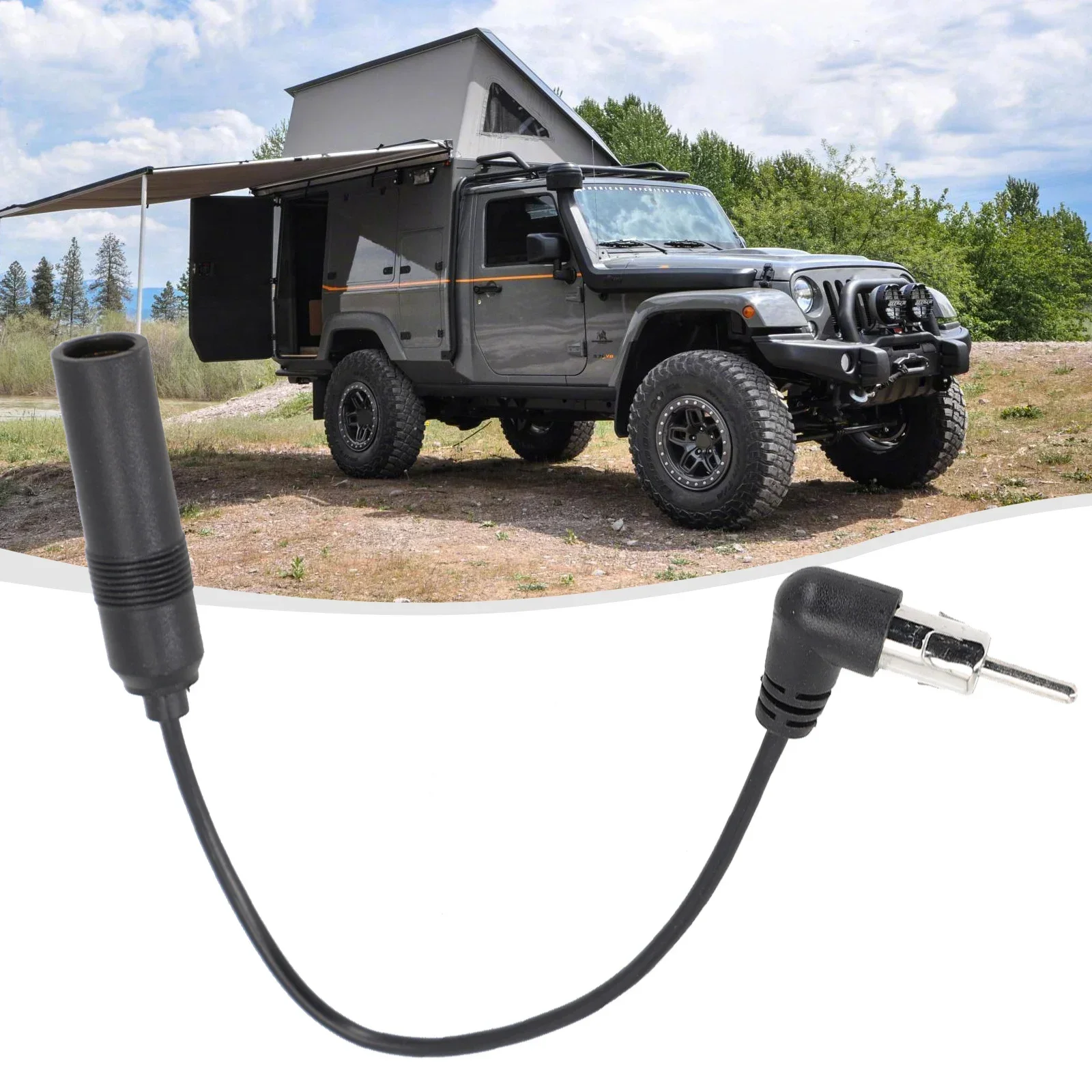 Car Accessories Extension Antenna Car FM 20cm ABS Car Radio Audio Installation FM/AM Antenna Adapter Practical