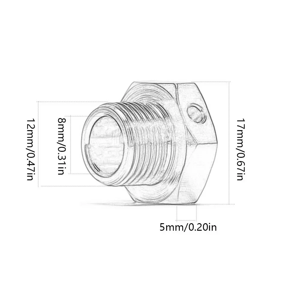 PigRC  4pcs Metal 17mm Wheel Hex Hub Adapter with Nut 81011 for Traxxas HPI Tamiya HSP Redcat Himoto 1/8 RC Car Upgrade Parts