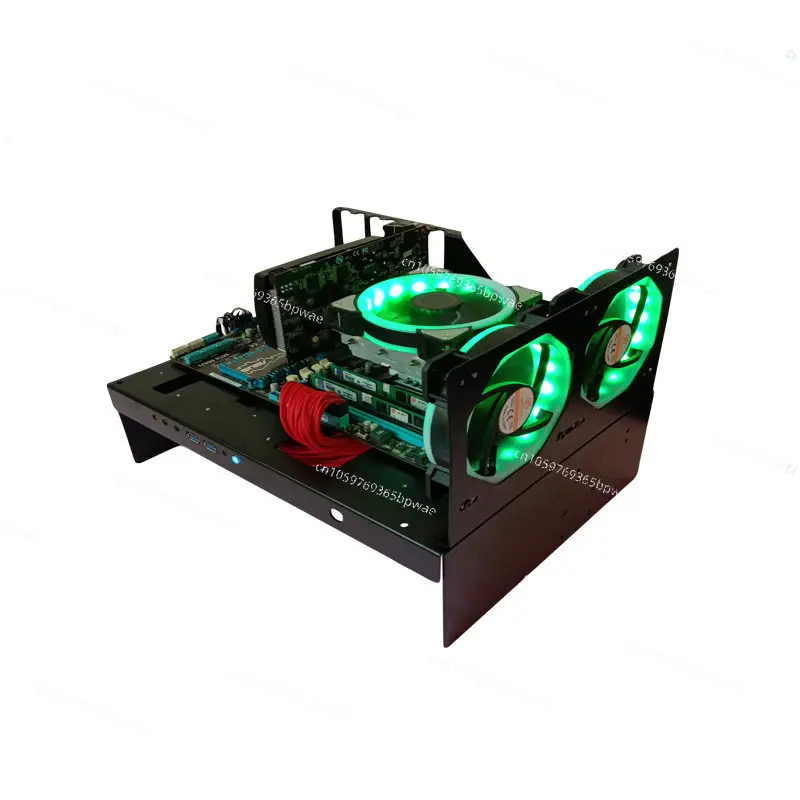 Open Chassis Horizontal Special-shaped Fully Transparent Game Custom Water Cooling Matx Large Board Personality  Small Chassis