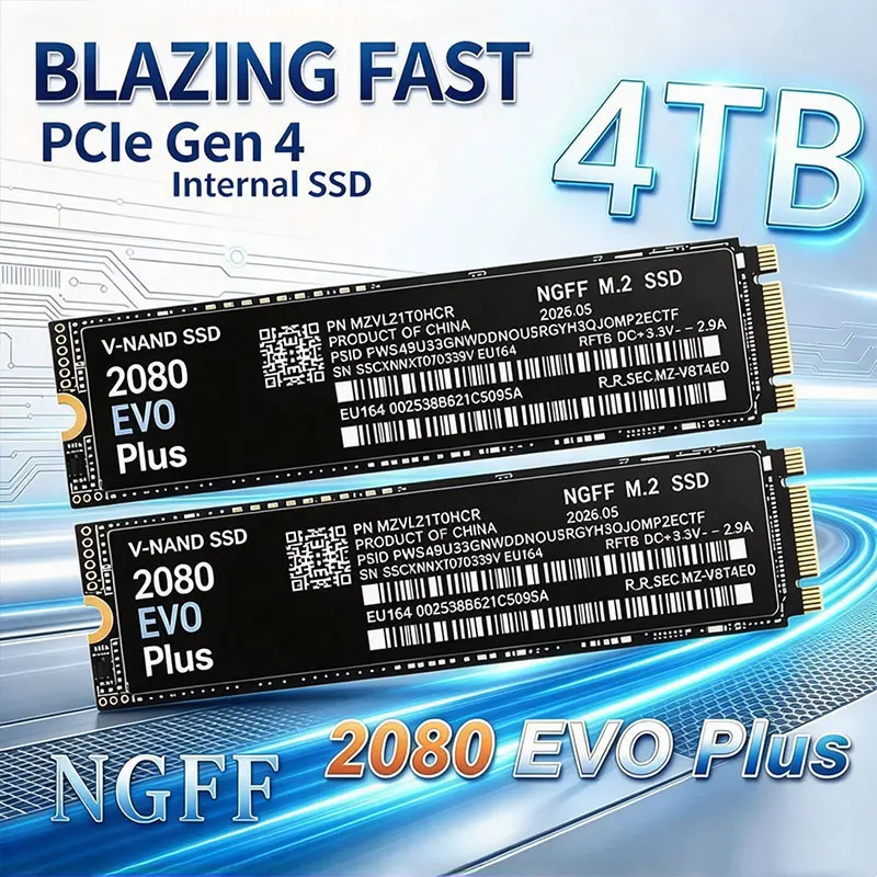 Internal Hard Drive SSD 2080 EVO Plus M.2 NGFF Solid State Drive 500GB 1TB 2TB 4TB High Capacity Storage for Laptop and Desktop