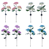 2Pcs Garden Lights Solar Garden Road Light LED Outdoor Courtyard Decoration Flower Style Courtyard Light High Guality (Pink)