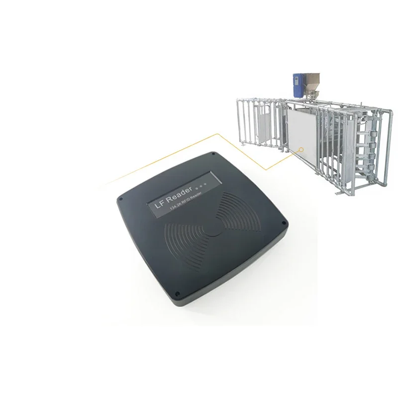 134.2Khz FDX‑B RFID Animal Stationary Reader Long Range RS485 Gateway Fixed Panel Antenna for Cattle Goat Dairy Weighing