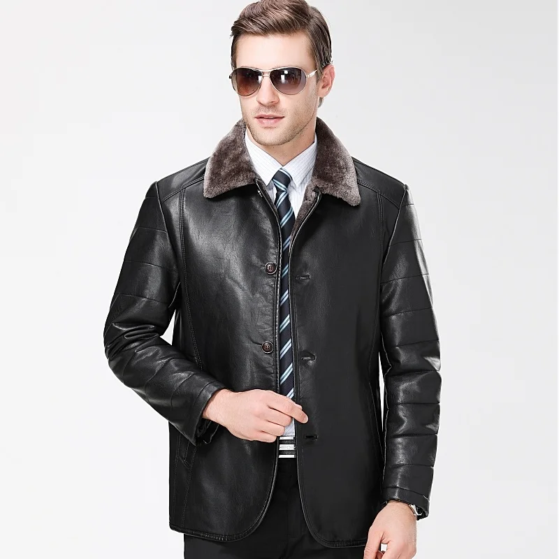 

Natural Leather Jacket Men 2024 Spring Autumn Man 100% Sheepskin Men's Coat Genuine Clothing Outwear Xhl325